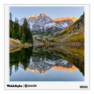 Water   Maroon Bells Lake Aspen Trees Wall Decal