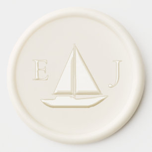 Water Meets Sky Watercolor Wedding Wax Seal Sticker