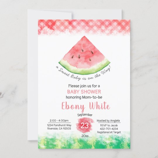 Water melon baby shower invitation | Zazzle.com