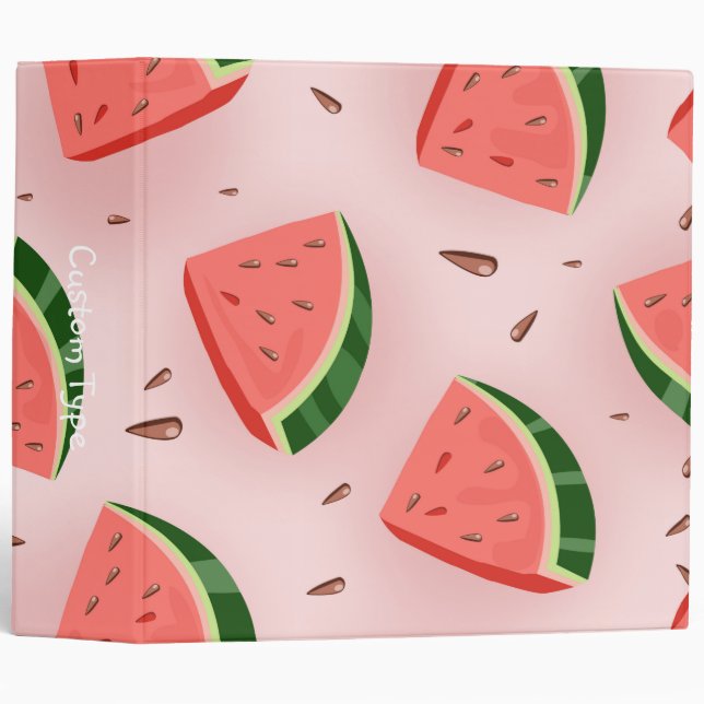 Water Melon Pattern 3 Ring Binder (Front/Spine)