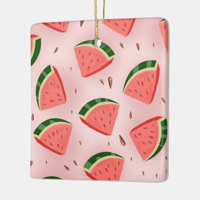 Water Melon Pattern Ceramic Ornament (Left)