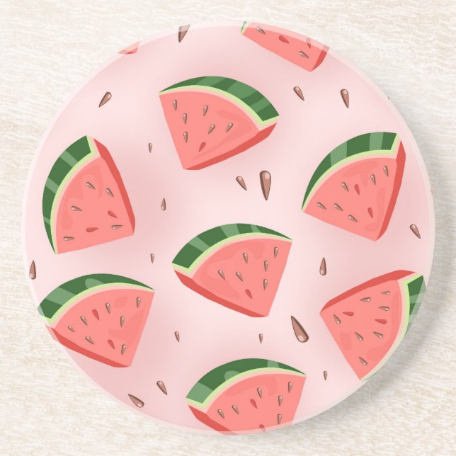 Water Melon Pattern Coaster (Front)