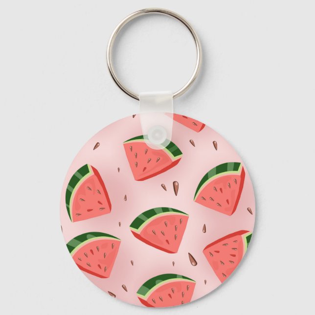 Water Melon Pattern Keychain (Front)