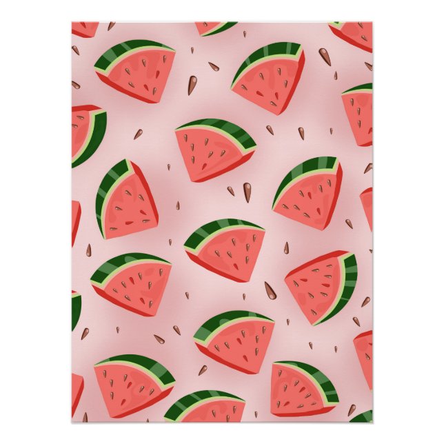 Water Melon Pattern Poster (Front)