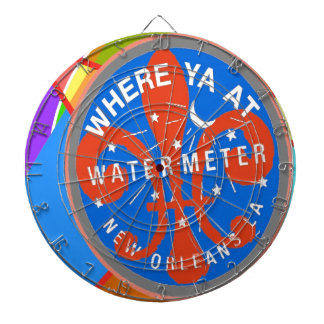 Water Meter Abstract New Orleans Dart Board