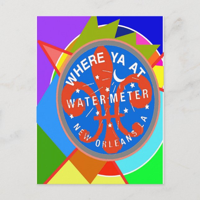 Water Meter Abstract New Orleans Postcard (Front)