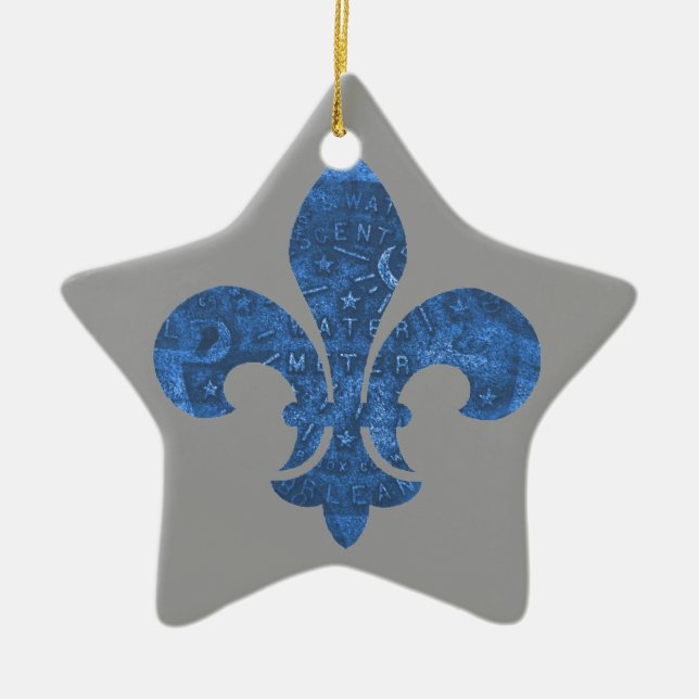 Water Meter fleur De Lis Ceramic Ornament (Front)