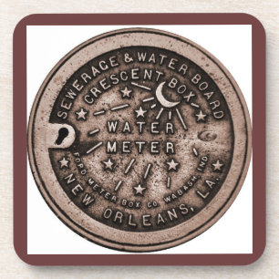 Water Meter Lid Bourbon St. Coaster