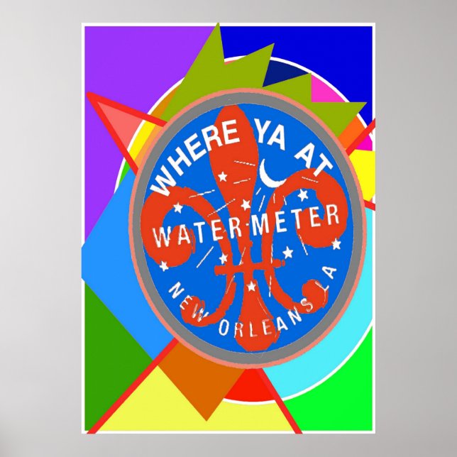 Water Meter Where Yat Abstract Colors Poster (Front)