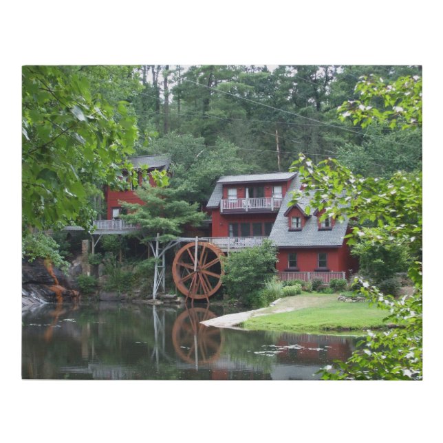 Water mill - Flat Rock, NC Faux Canvas Print (Front)