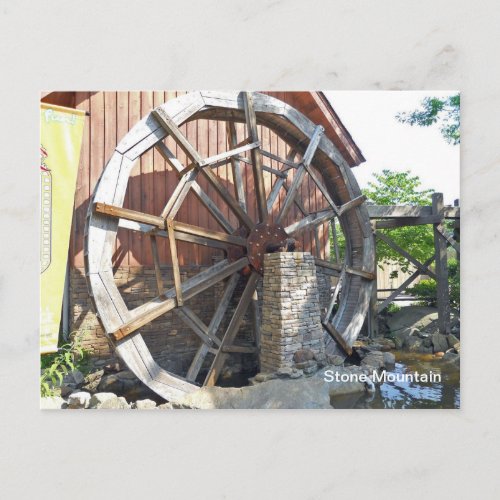 Water Mill Stone Mountain Georgia Postcard
