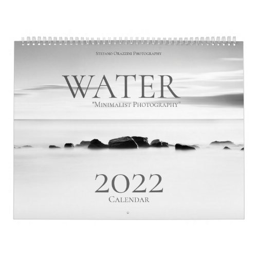 Water Minimalist Photography Calendar 2022