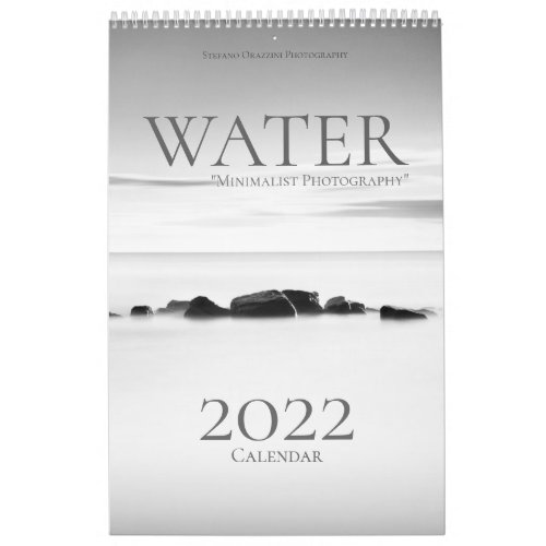 Water Minimalist Photography Calendar 2022