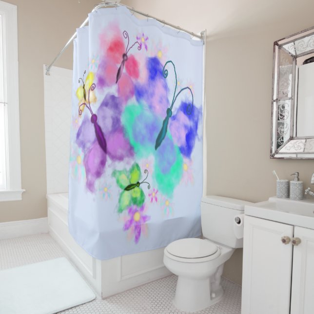 Water Mirror Shower Curtain (In Situ)