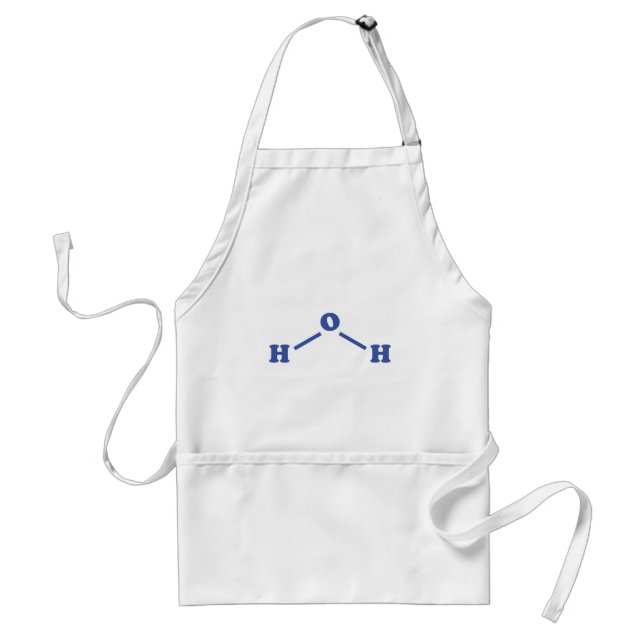 Water Molecular Chemical Formula Adult Apron (Front)
