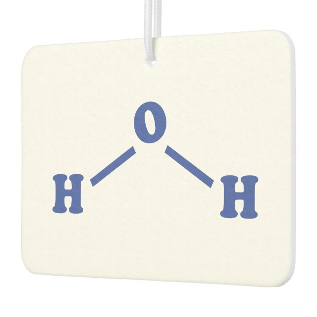 Water Molecular Chemical Formula Air Freshener (Left)