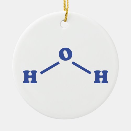 Water Molecular Chemical Formula Ceramic Ornament
