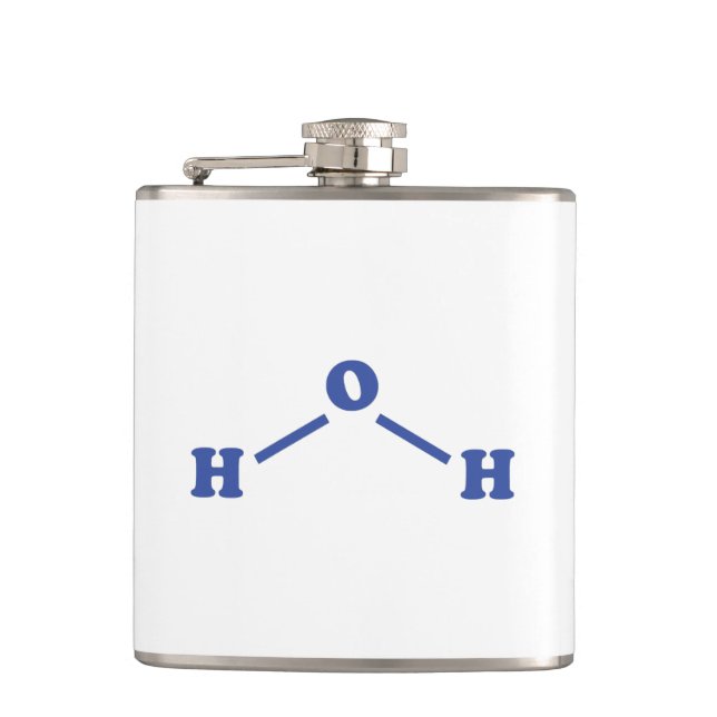 Water Molecular Chemical Formula Flask (Front)