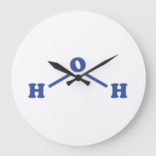 Water Molecular Chemical Formula Large Clock