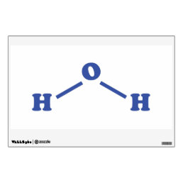 Water Molecular Chemical Formula Wall Decal