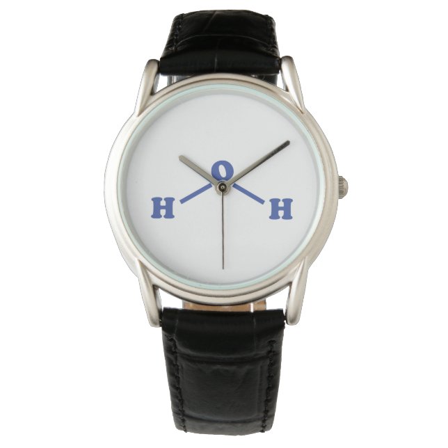 Water Molecular Chemical Formula Watch (Front)