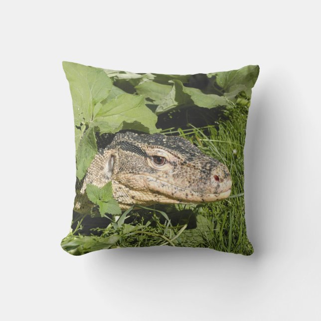 Water monitor lizard outdoor pillow (Front)