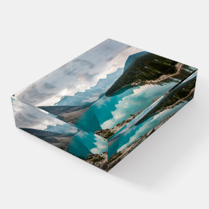 Water Moraine Lake Alberta Canada Paperweight