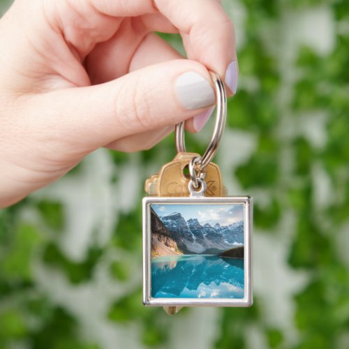 Water  Moraine Lake Banff National Park Canada Keychain