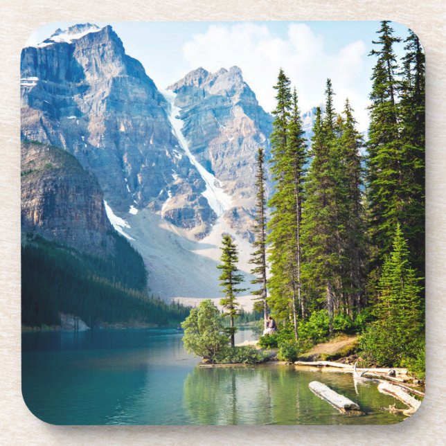Water | Moraine Lake, Canada Beverage Coaster (Front)