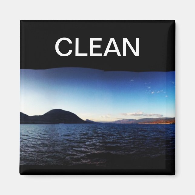Water Mountains Clean Dishwasher Magnet (Front)
