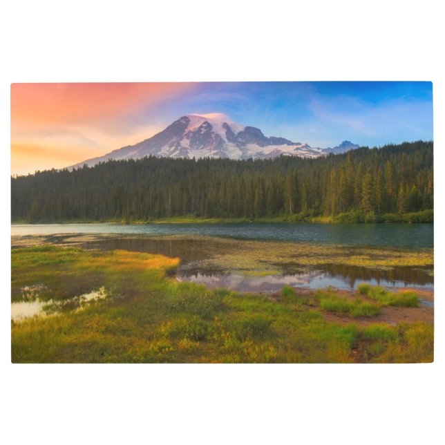 Water | Mt. Rainier National Park, Washington Metal Print (Front)