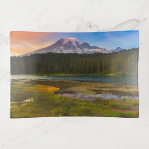 Water  Mt Rainier National Park Washington Trinket Tray