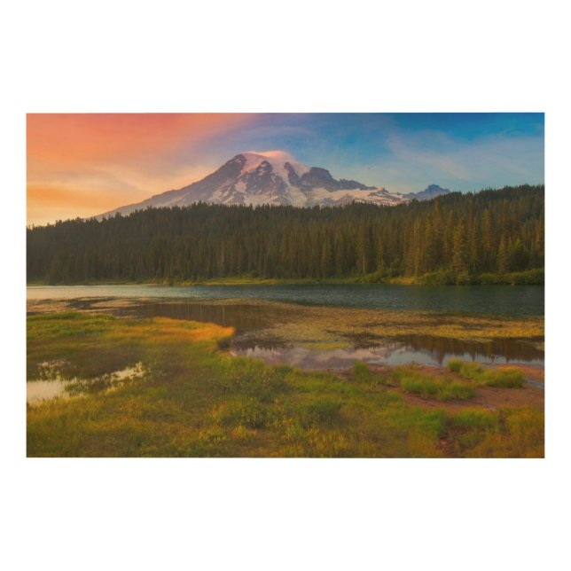 Water | Mt. Rainier National Park, Washington Wood Wall Art (Front)