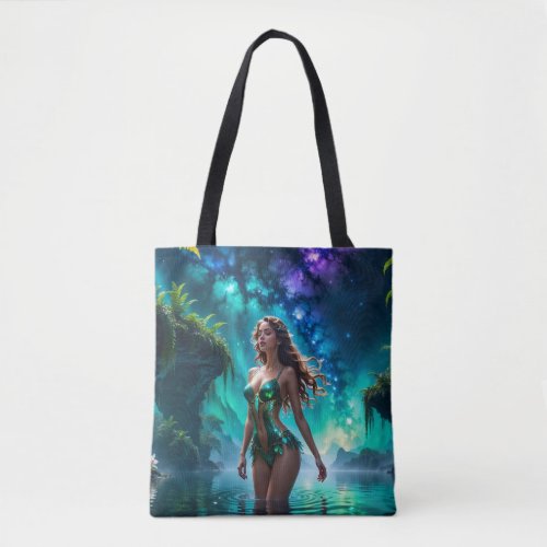 Water Nymph of the Galactic Lake Tote Bag