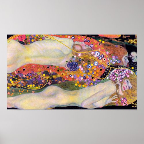 Water Nymphs 2  Gustav Klimt  Poster