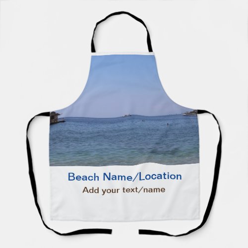 water ocean beach photo add name text place summer apron