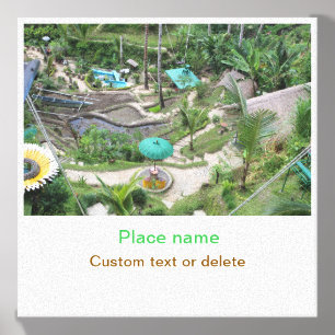 water ocean beach photo add name text place summer canvas photo tile 