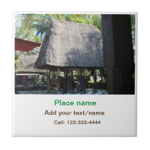 water ocean beach photo add name text place summer ceramic tile
