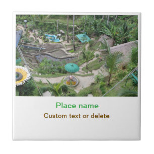 water ocean beach photo add name text place summer ceramic tile