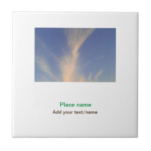 water ocean beach photo add name text place summer ceramic tile