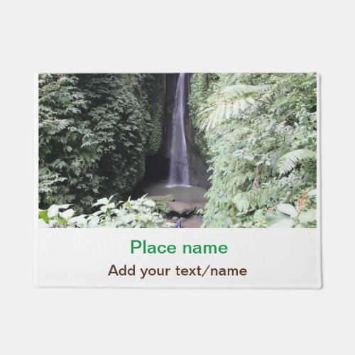 water ocean beach photo add name text place summer doormat