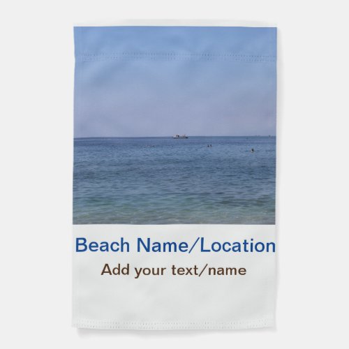 water ocean beach photo add name text place summer garden flag