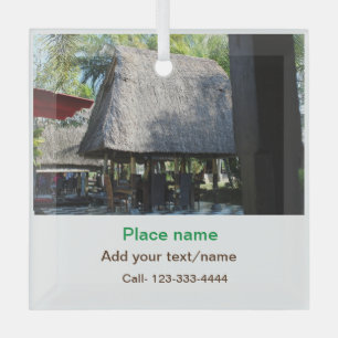 water ocean beach photo add name text place summer glass ornament