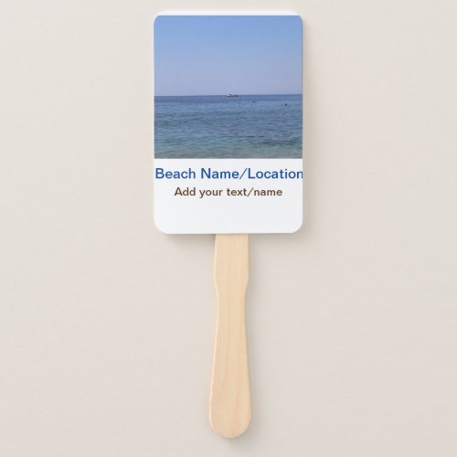 water ocean beach photo add name text place summer hand fan
