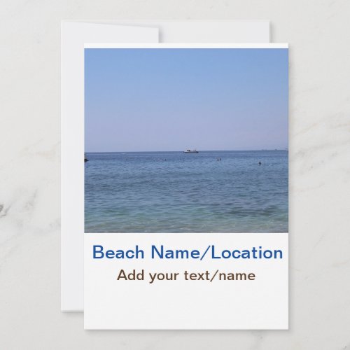 water ocean beach photo add name text place summer holiday card