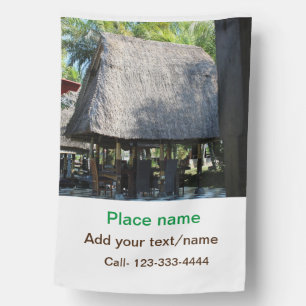 water ocean beach photo add name text place summer house flag