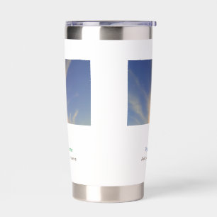 water ocean beach photo add name text place summer insulated tumbler