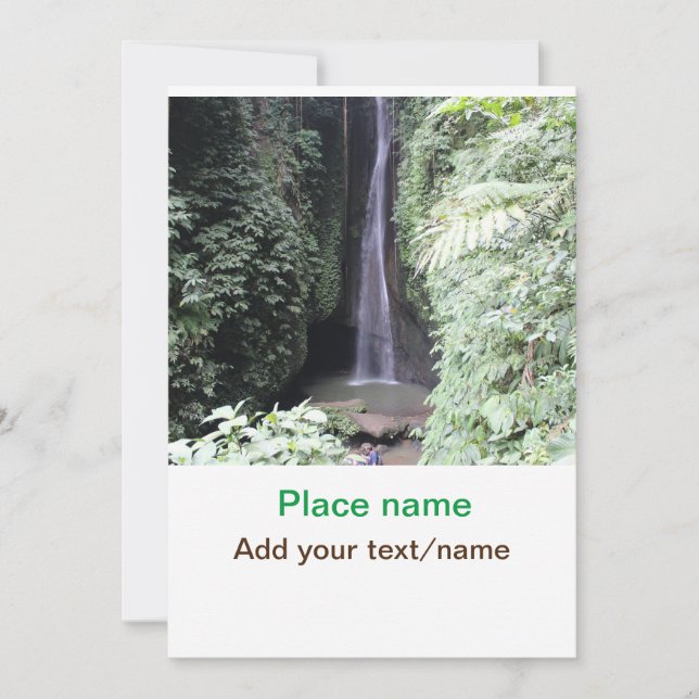 water ocean beach photo add name text place summer invitation (Front)