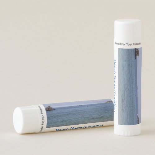 water ocean beach photo add name text place summer lip balm