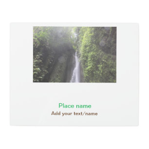 water ocean beach photo add name text place summer metal print